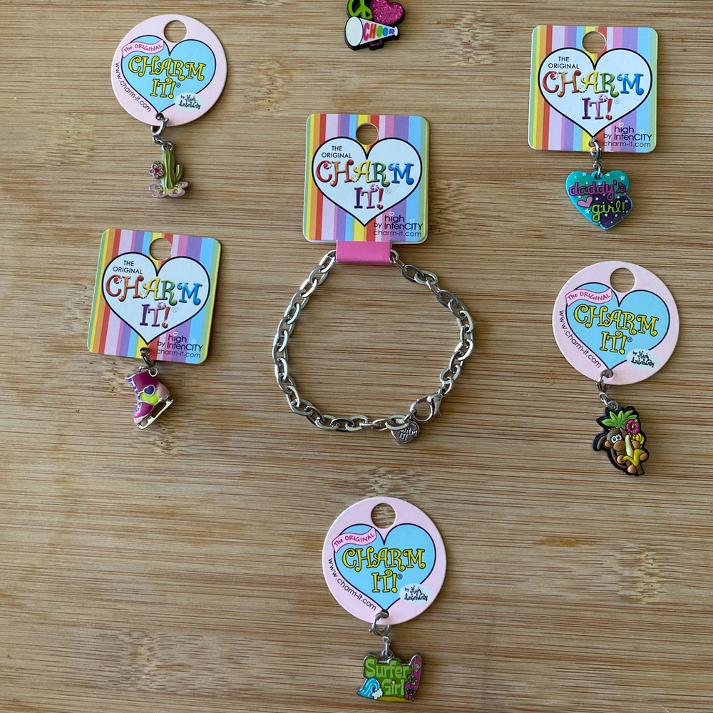 High Intensity charm bracelet with six charms NWT